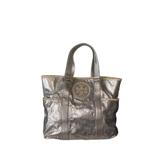 Tory Burch Metallic Leather Tote Bag - Picture 16 of 16